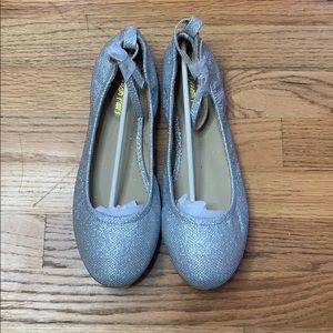 Silver Sparkly Ballet Flats - Size 11